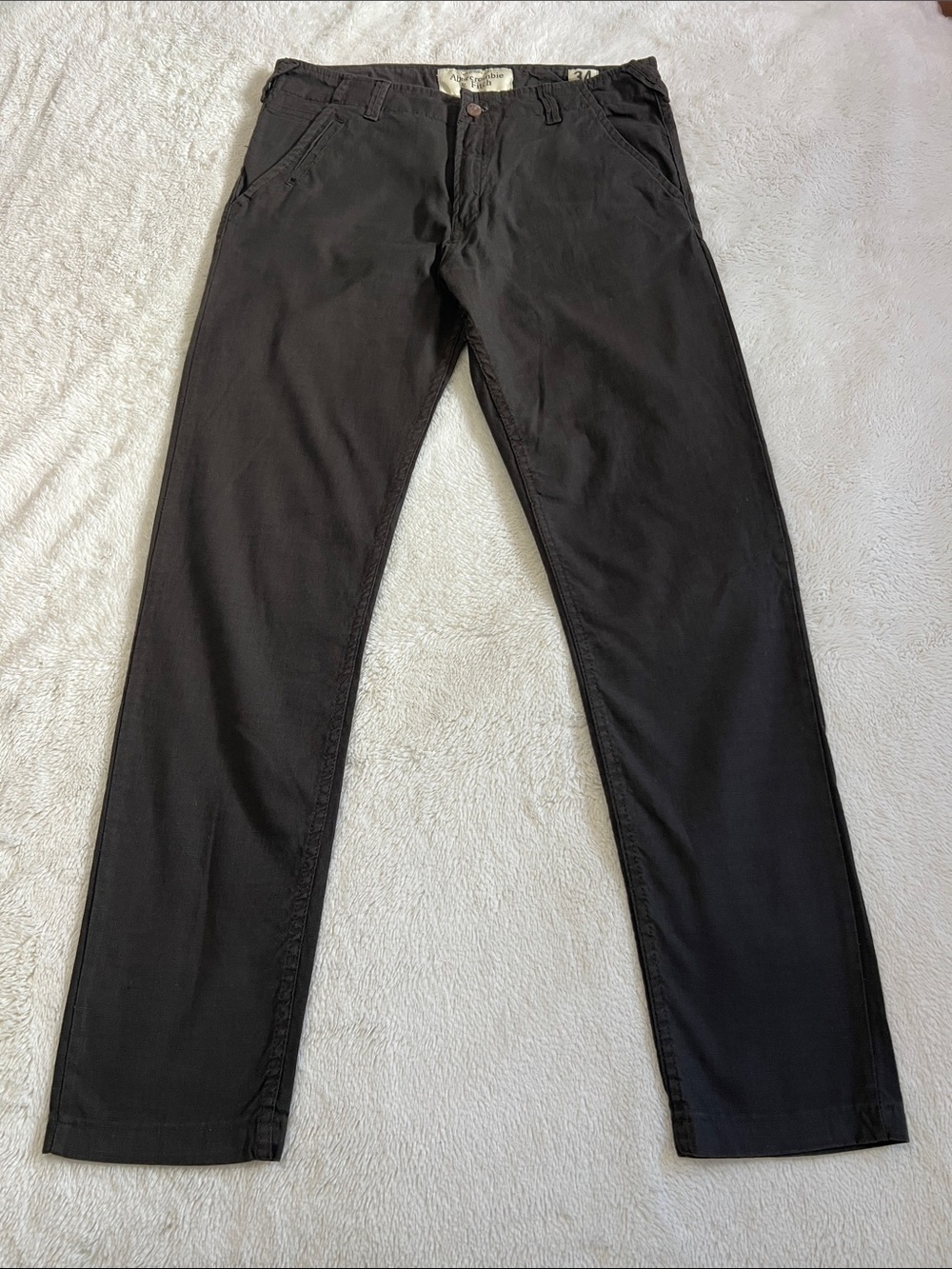 Abercrombie & Fitch Men's Straight Jeans in chocolate brown